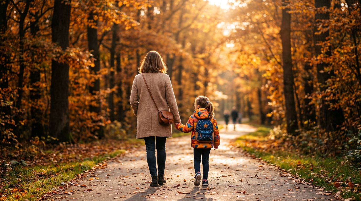 부모와 아이가 손을 잡고 걷는 모습